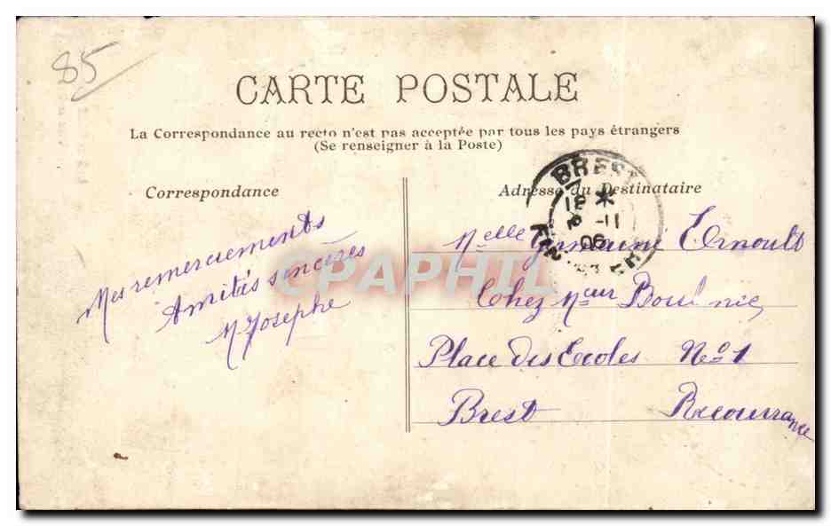 Les Sables d'Olonne — Vent arrière — Collection G.I.D. de Nantes — Rückseite