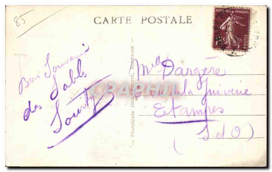 Les Sables-d'Olonne (Vendée) — Groupe de Sablaises — Phototype Jean-Poirtin, Montaing — Reverso