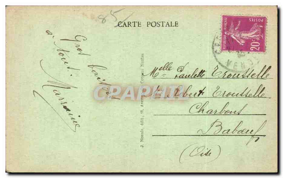 Petite paysanne allant à la forre — AU PAYS MARAICHIN — J. Novais, éditeur, n° 30 bis — Rückseite