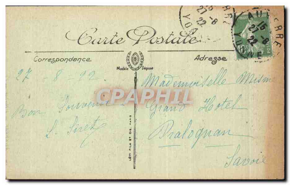 Auxerre — L'Horloge — Éditeur A. La Maison — Rückseite