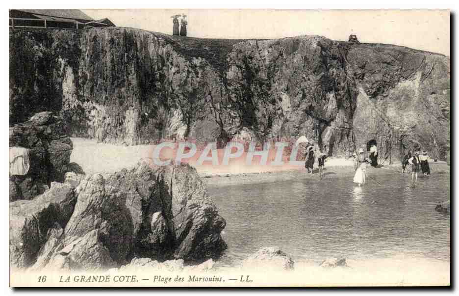CPA La grande cote plage des Marsouins