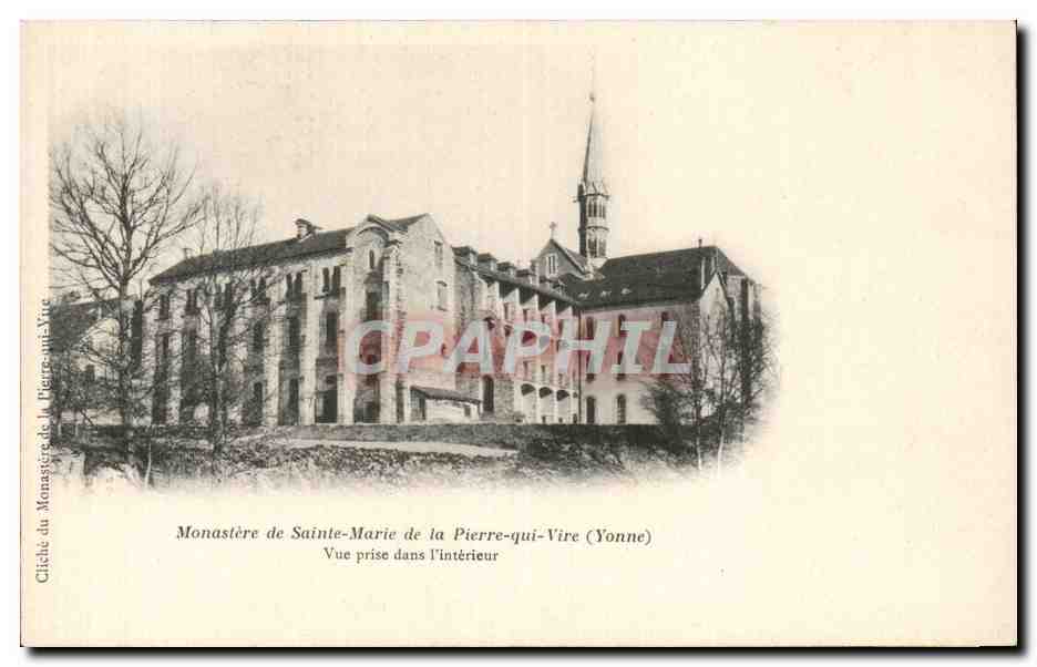 Monastère de Sainte-Marie de la Pierre-qui-Vire (Yonne) — Vue prise dans l'intérieur — Cliché du Monastère de la Pierre-qui-Vire