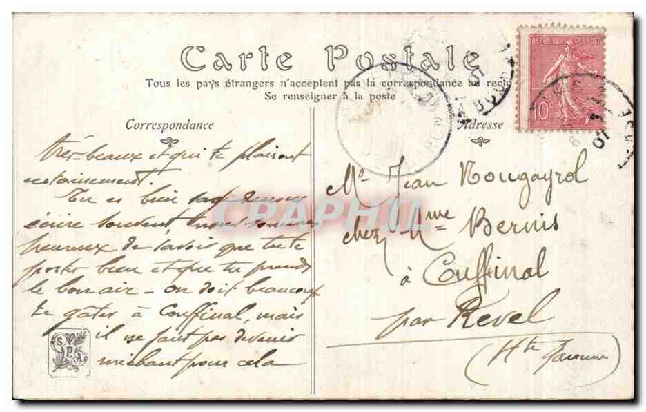 Der unterbrochene Badetag — Salon de 1907 — von Louis Ridel — Verlag ND Ploot, n° 2120 — Rückseite