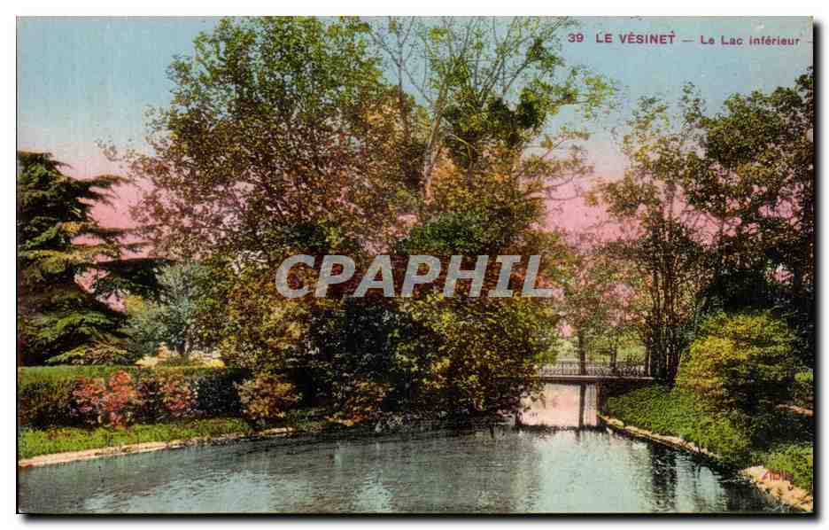 CPA Le Vesinet Le lac inferieur