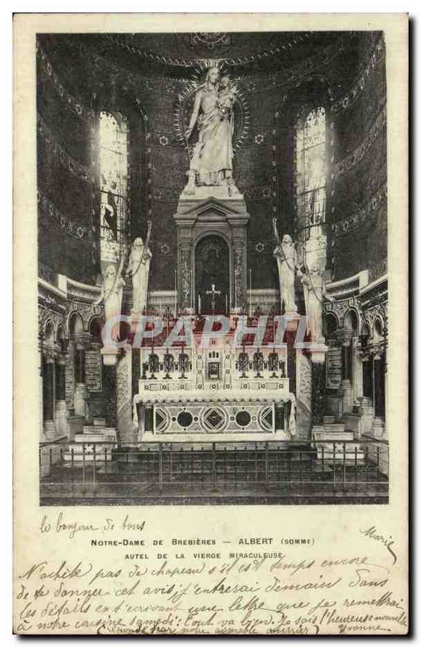 CPA Albert Notre Dame de Brebieres Autel de la vierge miraculeuse