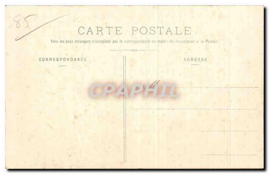 CPA Sablaise J'ai perdu ma Jarretiere Folklore Costume — Verso