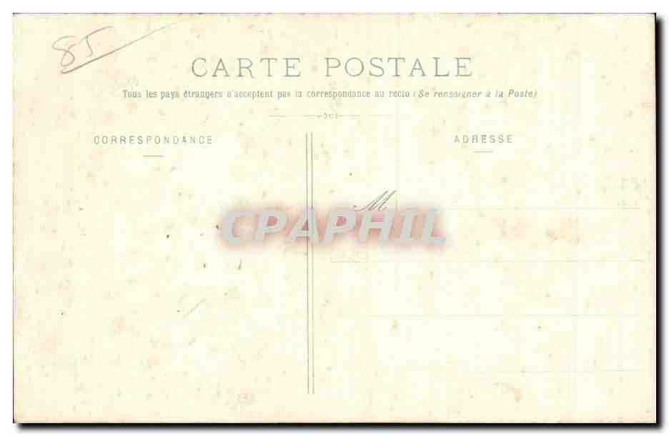 CPA Sablaises Folklore Costume — Verso