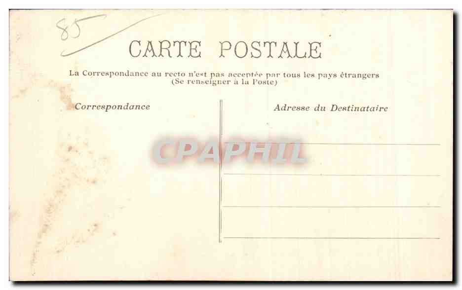 CPA Sables d'olonne Sablaise Vent debout Folklore Costume — Verso