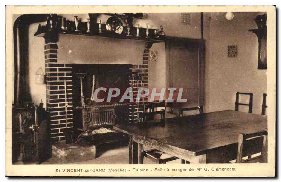 CPA St Vincent du Jard Cuisine Salle a manger de Mr G Clemenceau