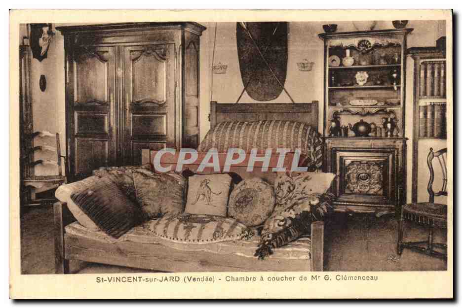 CPA St Vincent du Jard Chambre a coucher de Mr G Clemenceau