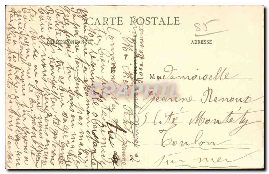 Fleurs des Dunes, offertes par une petite Sablaise — Lucien Amiaud, Les Sables-d'Olonne - N° 2469 — Verso