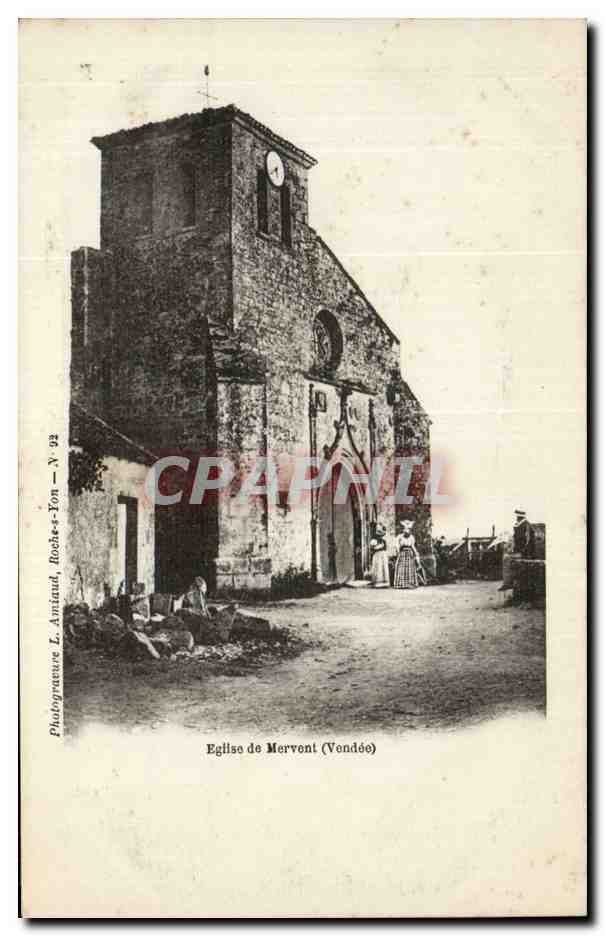 Église de Mervent (Vendée) — Photographie de L. Amiaud, Roches-Yon — N° 92