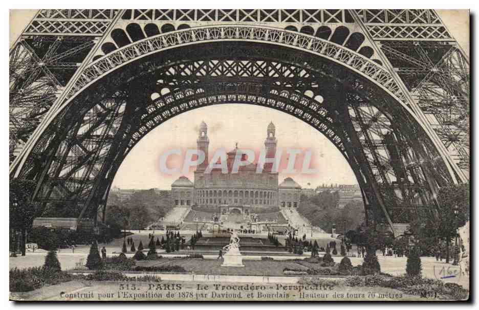 CPA Paris Le Trocadero Perspective Tour Eiffel