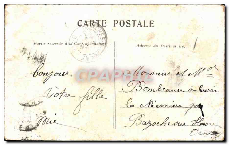 Paris CPA Hotel de ville — Rückseite