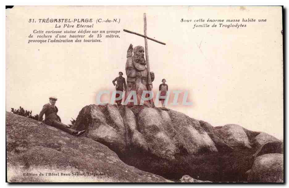 CPA Tresgastel Plage Le pere eternel 