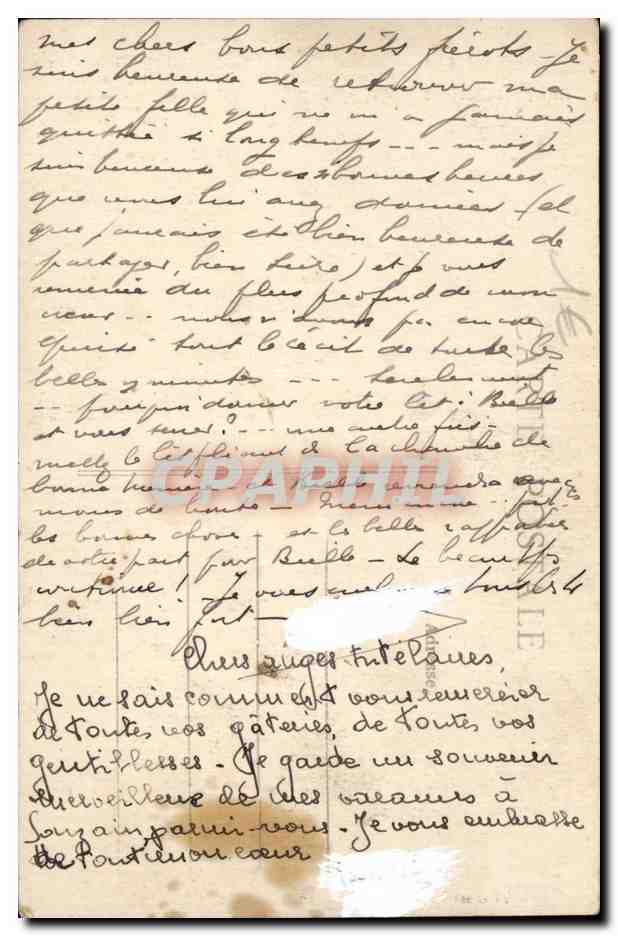 Interior de la Iglesia de Montfort-l'Amaury — Vidriera VIII San Yves — editor Warin, n° 50 — Reverso