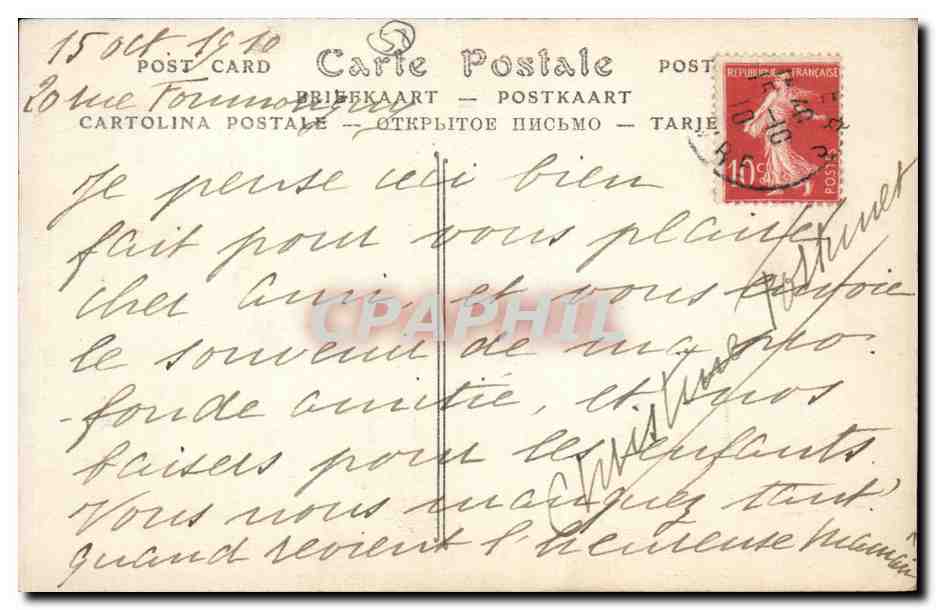 CPA Nevers Cathedrale Saint Cyr Contrefort — Verso