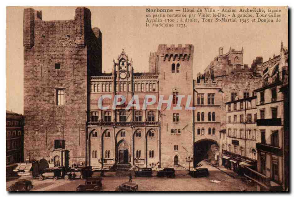 CPA Narbonne Hotel de ville Ancien archeveche