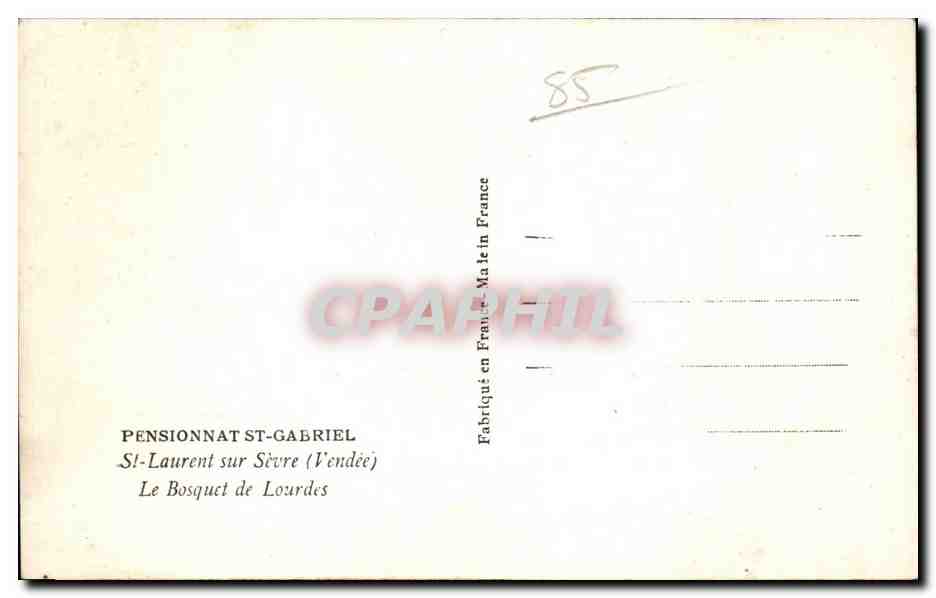 Le Bosquet de Lourdes — Pensionnat St-Gabriel — St-Laurent-sur-Sèvre (Vendée) — Reverso