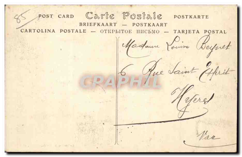 Sables-d'Olonne — Vue générale de la Ville et de la Plage — Éditeur A. Dufour, n° 402 — Verso
