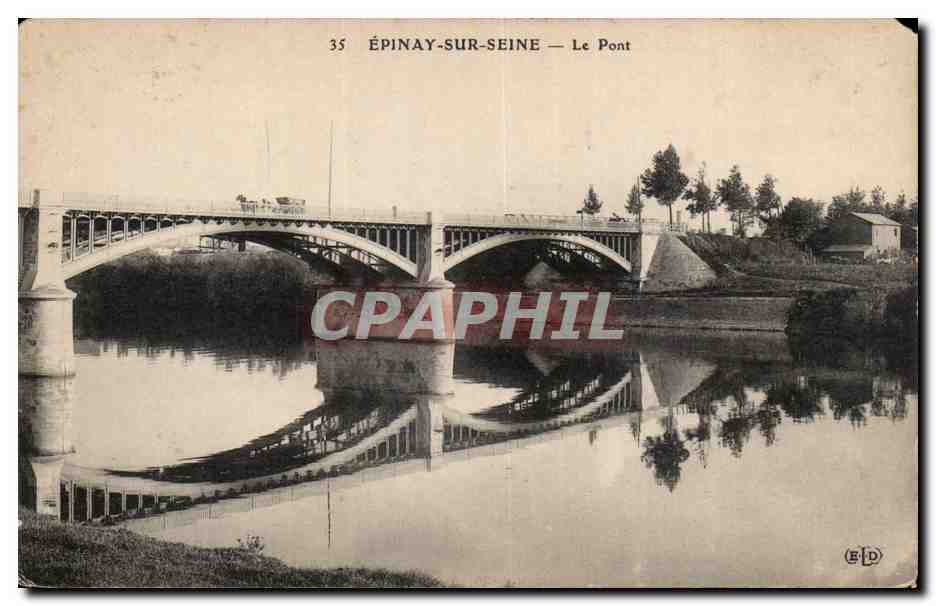 CPA Epinay sur Seine le pont