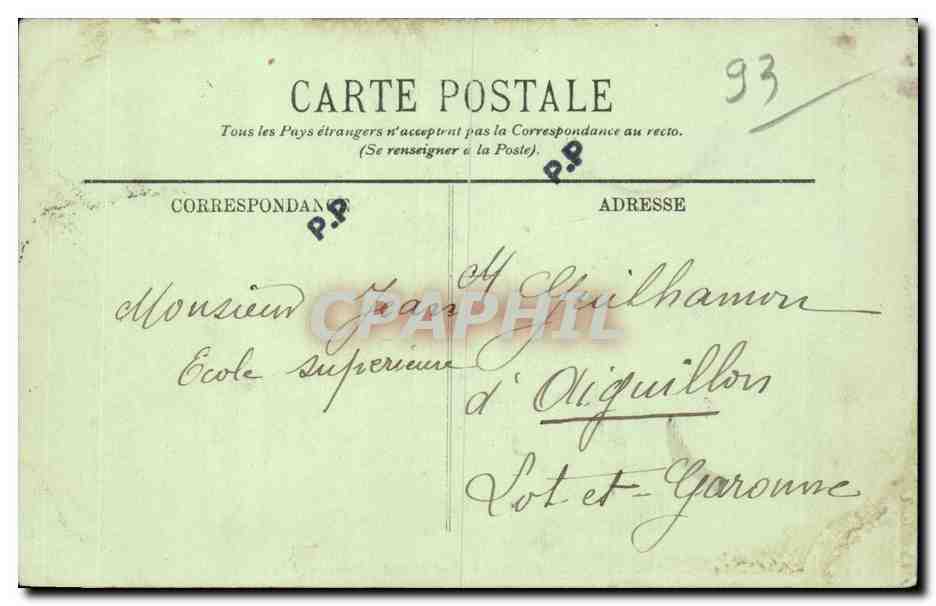 SAINT-DENIS — La Rue du Chemin de fer et la Rue Ernest Renan — LL. n°164 — Verso