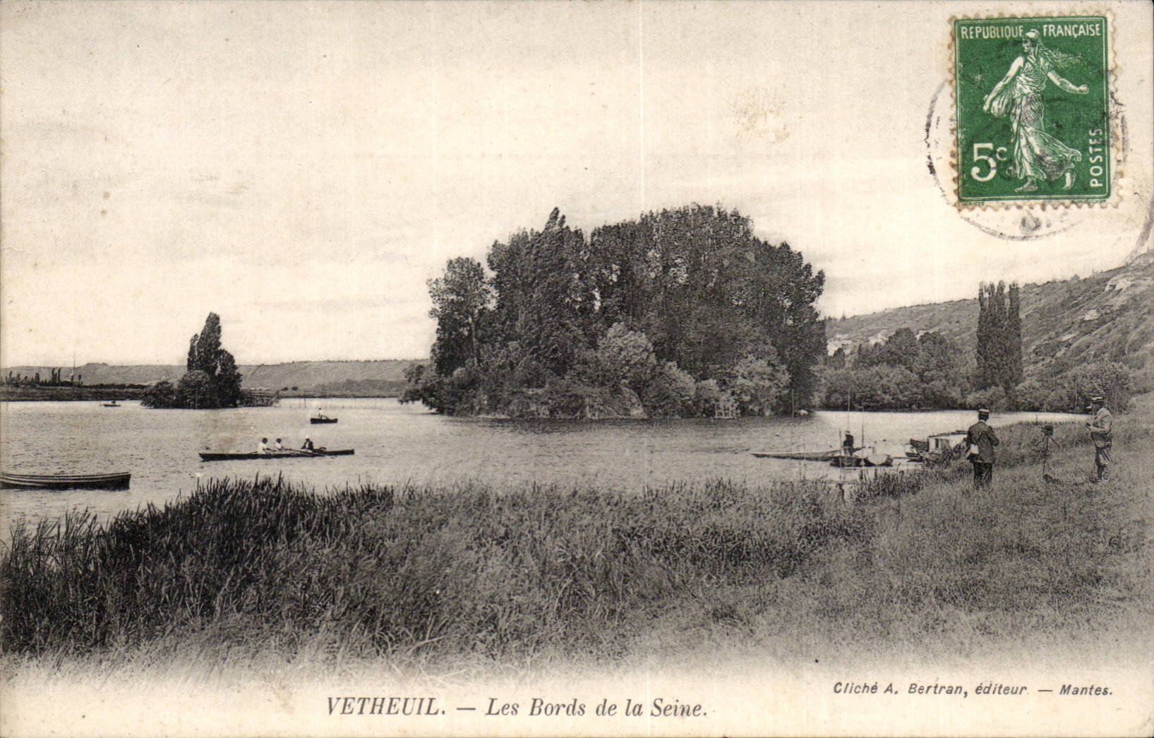 CPA Vetheuil Les bords de la Seine