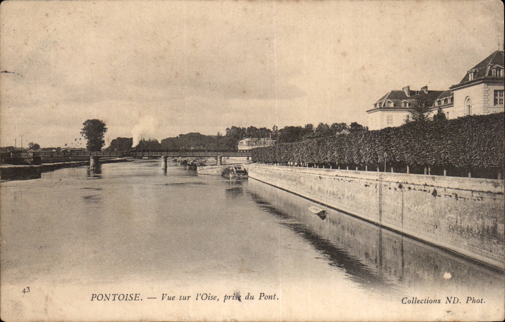 CPA Pontoise Vue sur L'oise prise du pont