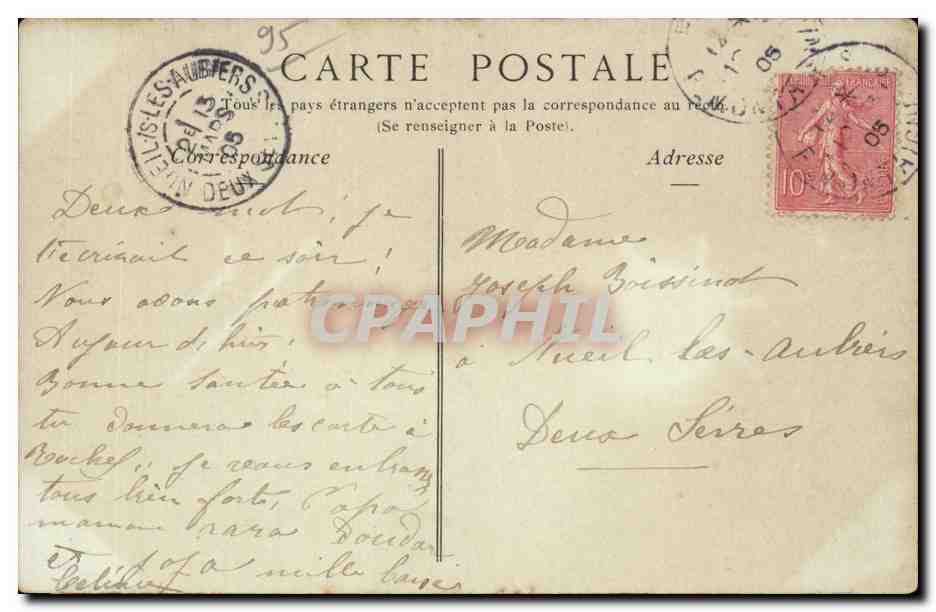 CPA Pontoise Vue sur L'oise prise du pont — Rückseite
