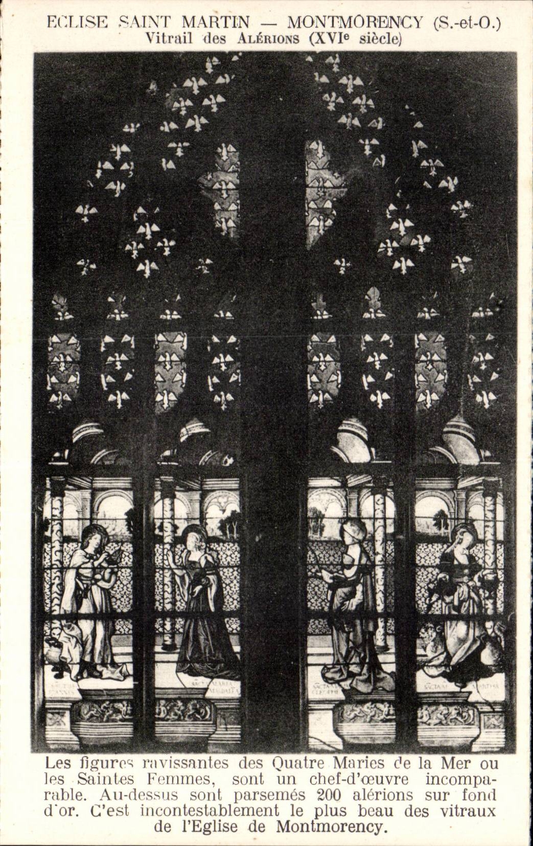 Église Saint-Martin — Montmorency (S.-et-O.) — Vitrail des Alérions (XVIe siècle)