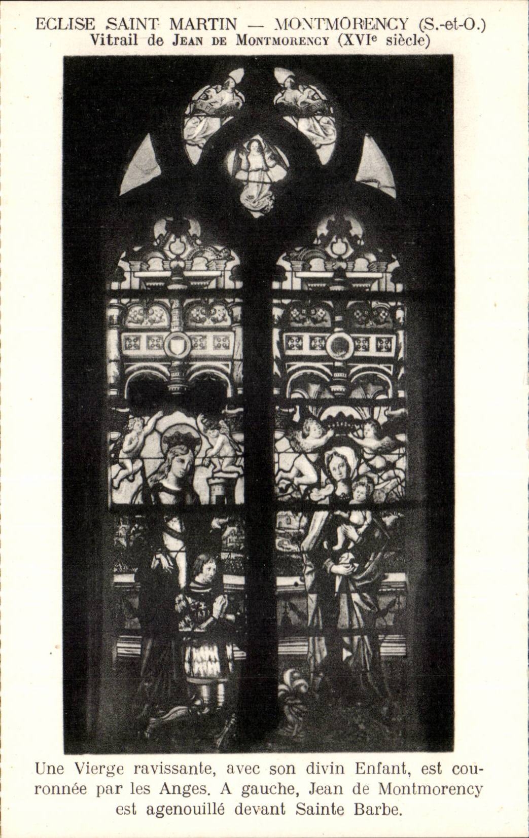 Église Saint-Martin — Montmorency (S.-et-O.) — Vitrail de Jean de Montmorency (XVIe siècle)