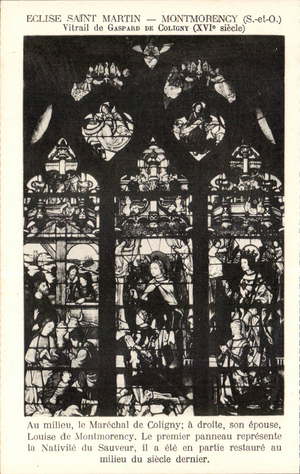 Église Saint-Martin — Montmorency (S.-et-O.) — Vitrail de Gaspard de Coligny (XVIe siècle)