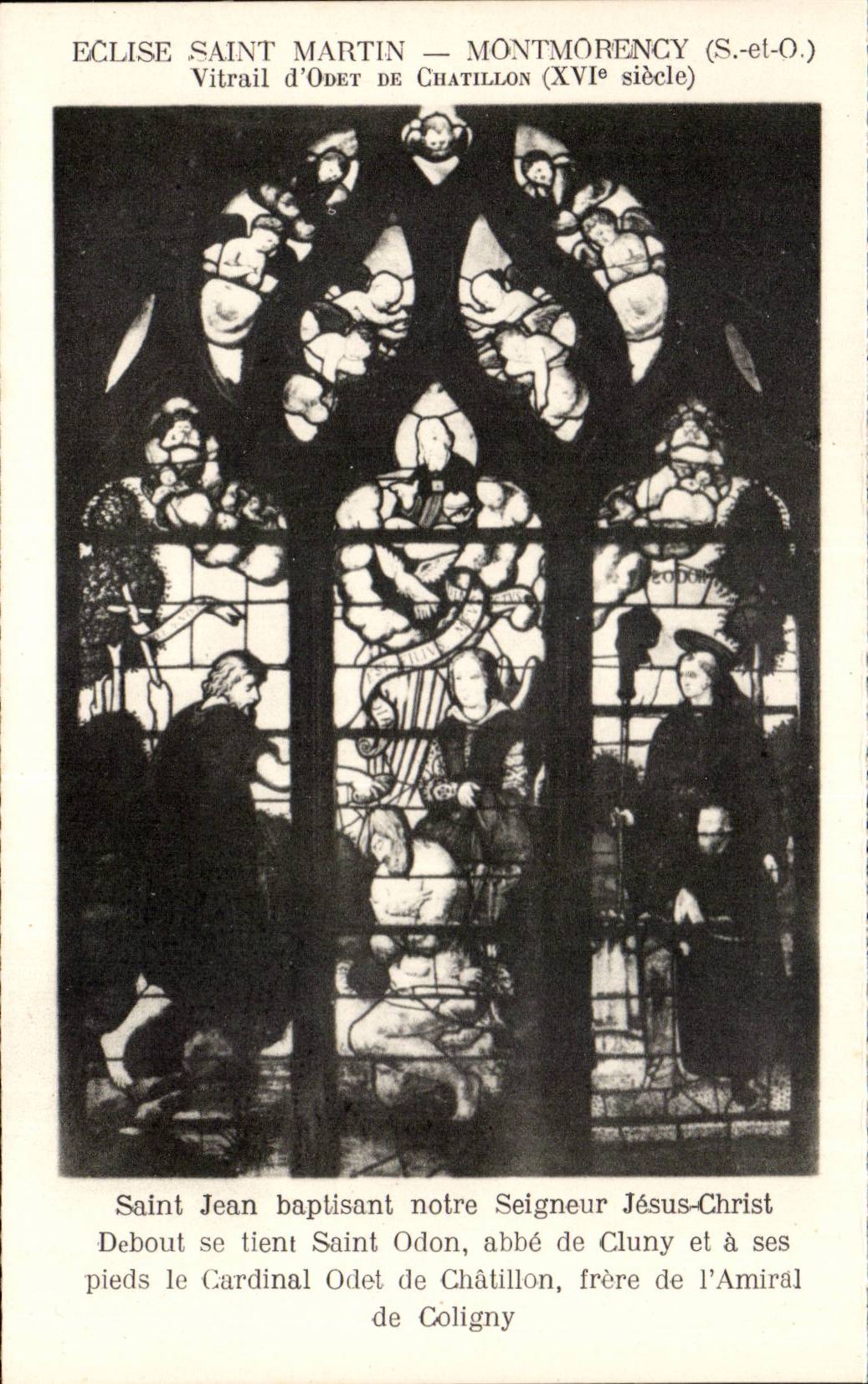 Église Saint-Martin — Montmorency (S.-et-O.) — Vitrail d'Odet de Châtillon (XVIe siècle)