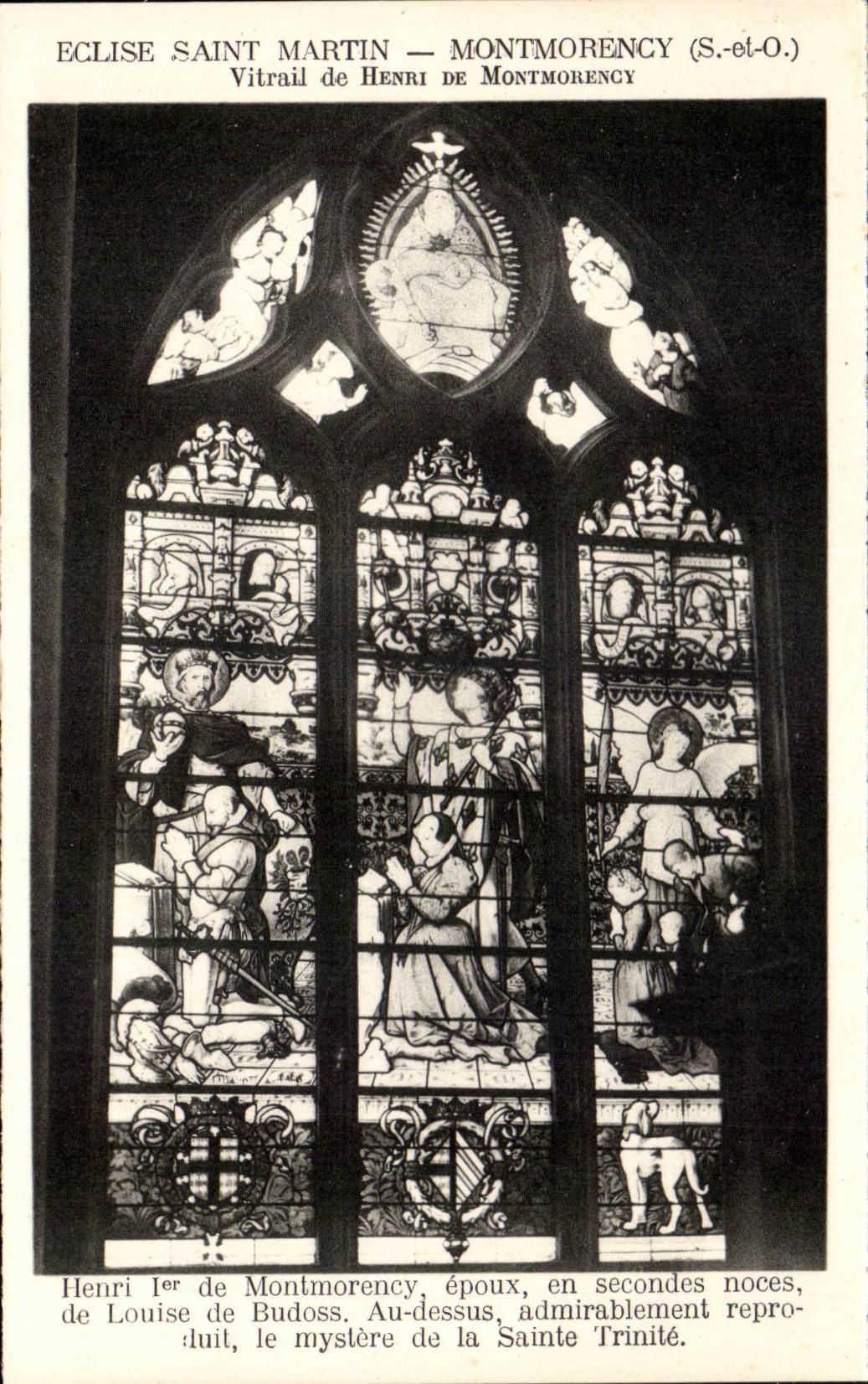 CPA Eglise Saint martin Montmorency Vitrail de Henri de Montmorency