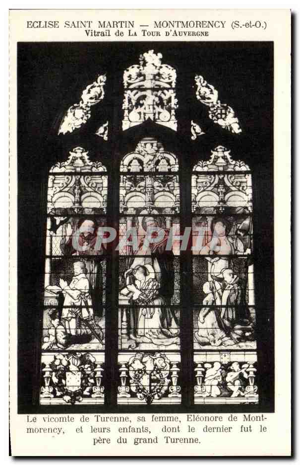 Église Saint-Martin — Montmorency (S.-et-O.) — Vitrail de la Tour d'Auvergne