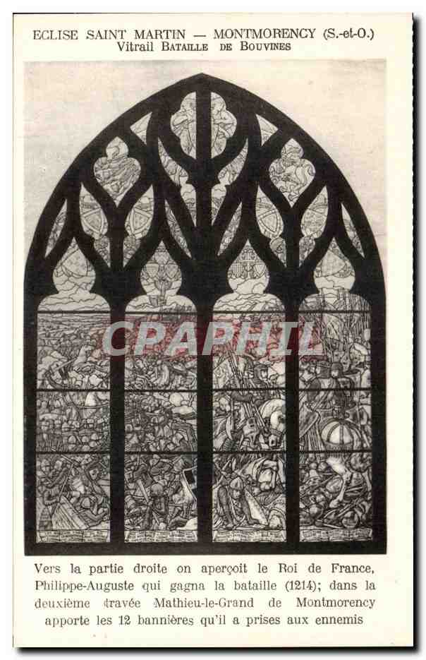 Église Saint-Martin — Montmorency (S.-et-O.) — Vitrail de la bataille de Bouvines