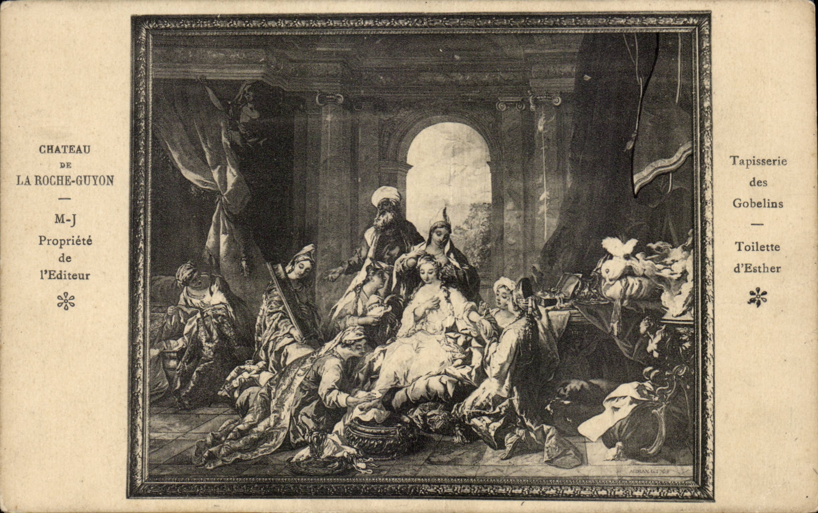 CPA Chateau de la Roche Guyon Propriete de l'editeur Tapisserie des Gobelins Toilette d'Esther
