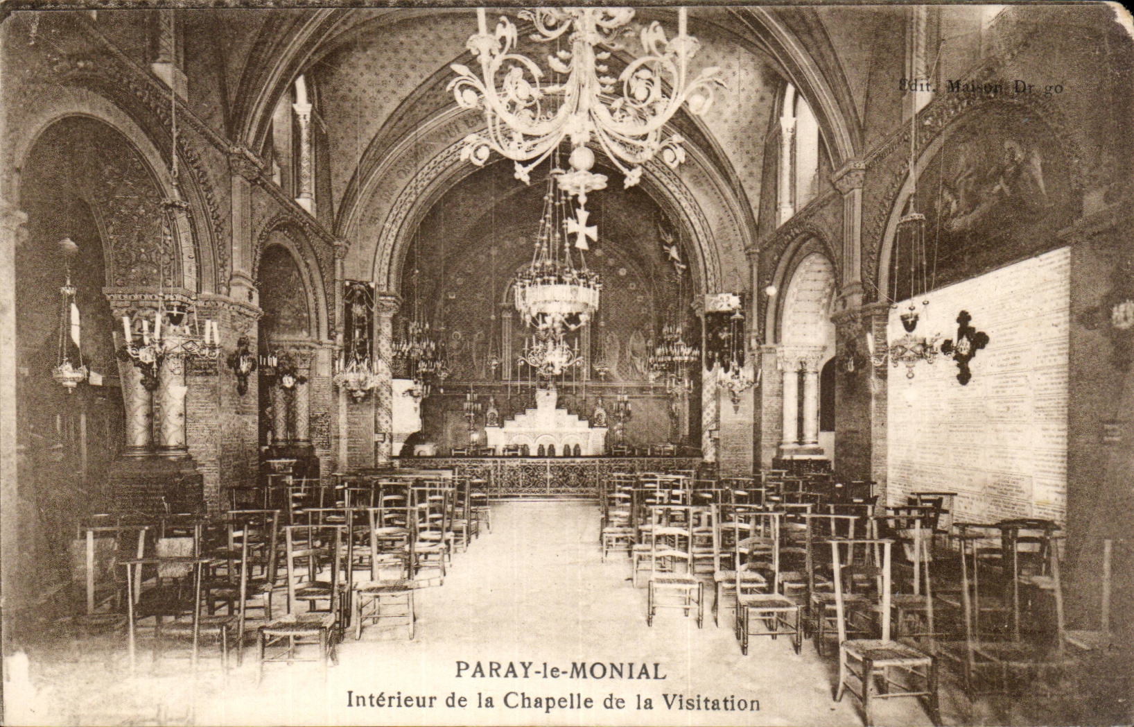 Paray-le-Monial — Intérieur de la Chapelle de la Visitation — Édit. Maison Dr 20