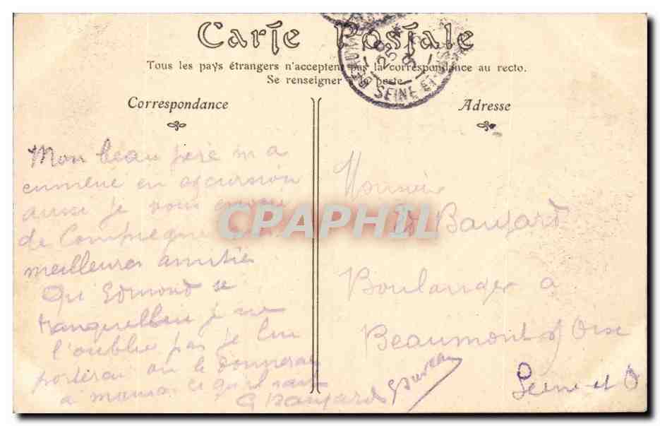 CPA Compiegne Hotel de ville — Rückseite