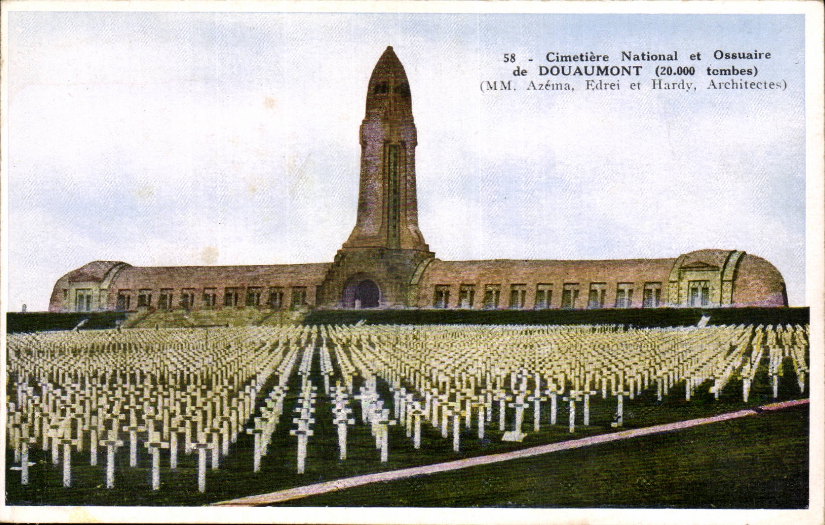 Cimetière National et Ossuaire de Douaumont — 20.000 tombes — MM. Azéma, Edrei et Hardy, Architectes