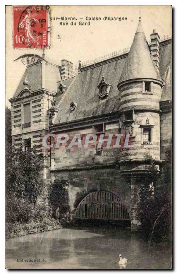 CPA Chalons sur marne Caisse d'Epargne Rue du Gard