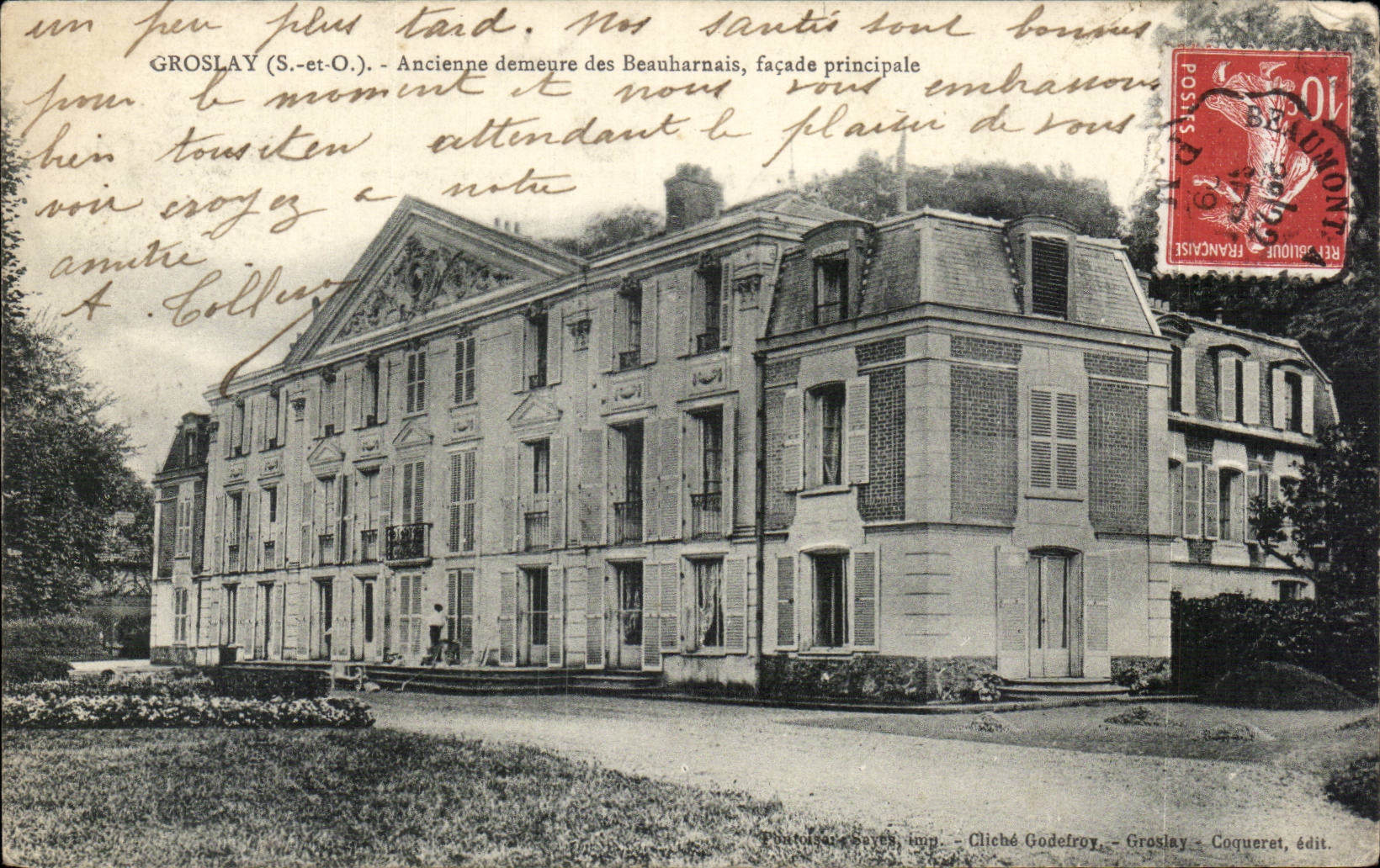 CPA Groslay Ancienne demeure des Beauharnais Facade principale