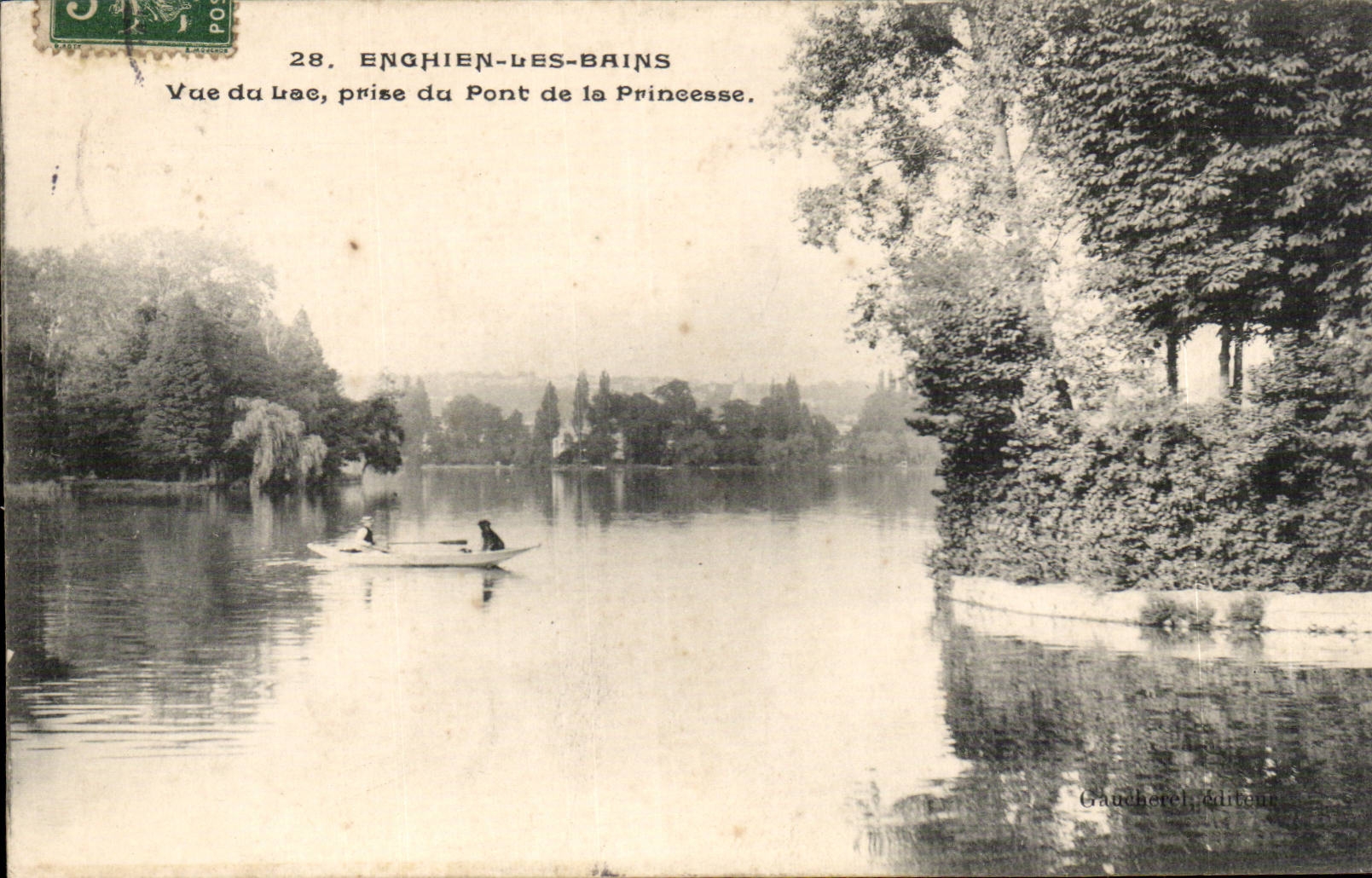 Enghien-les-Bains — Vue du lac, prise du Pont de la Princesse — Gaucherel, Éditeur
