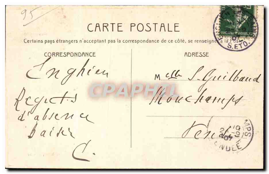 Enghien-les-Bains — Vue du lac, prise du Pont de la Princesse — Gaucherel, Éditeur — Verso