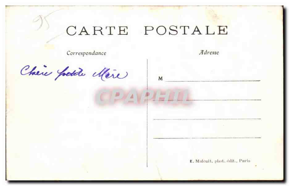 CPA Auvers sur Oise Les coteaux de Chaponval — Back