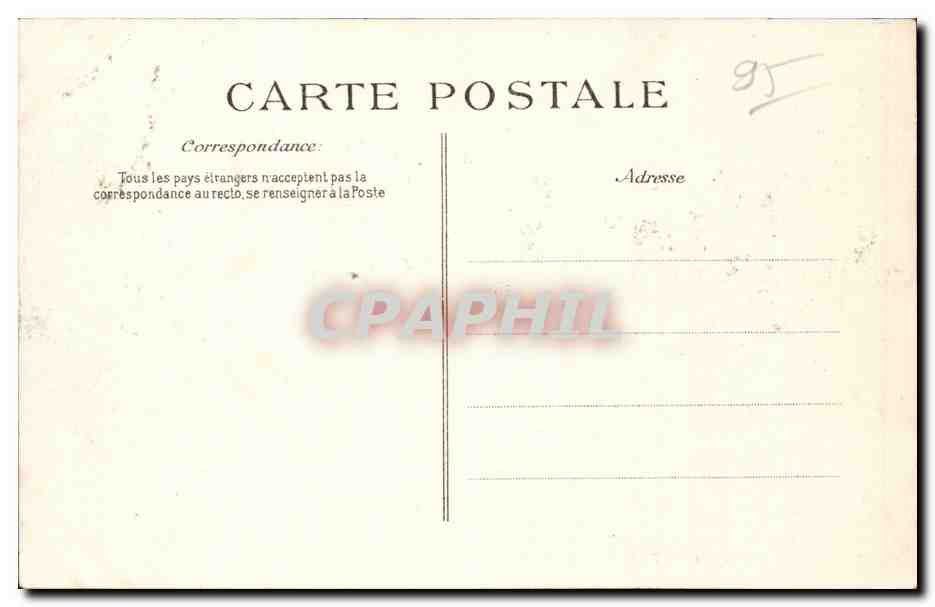 CPA Pontoise Jardin de l'hotel de ville Le rocher Enfants  — Rückseite