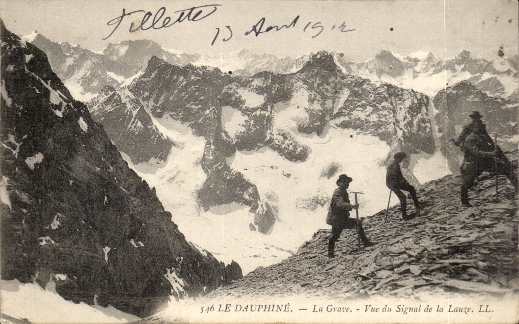CPA Le Dauphine La Grave Vue du signal de la Lauze Alpinisme