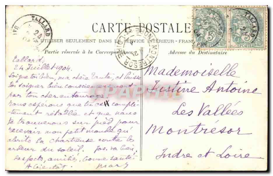 Tallard — Vue générale du château prise des rives de la Durance — Gap, Imp. et Lib. Alpines, Édit. Cliché Réveillet — Rückseite