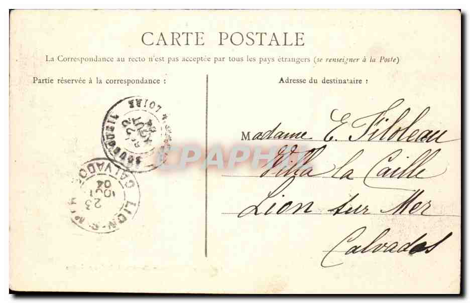 Bourgeuil CPA Aveue Arthur Le Jouteux — Rückseite