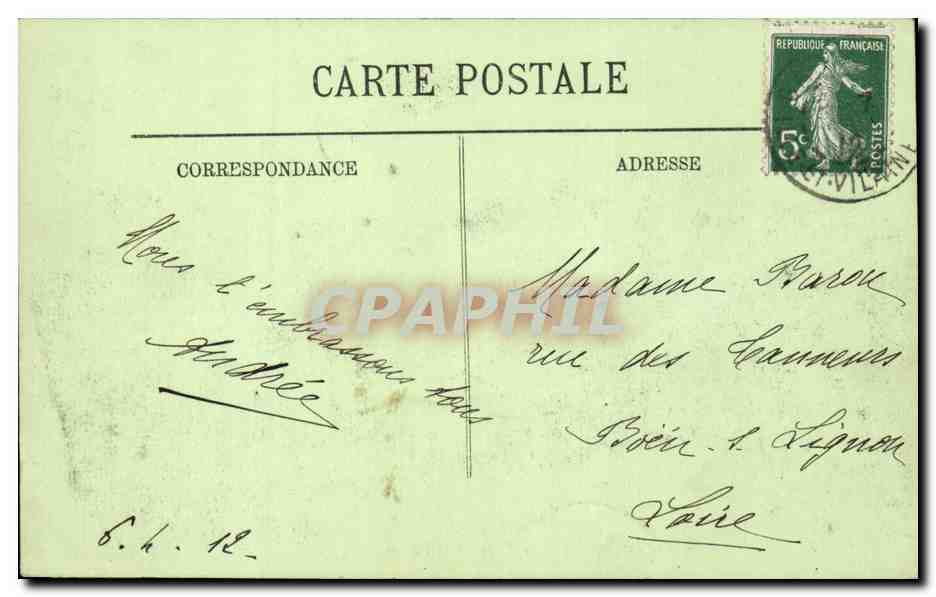 Avranches — Vue générale prise des Bords de la Sée — LL. — Verso
